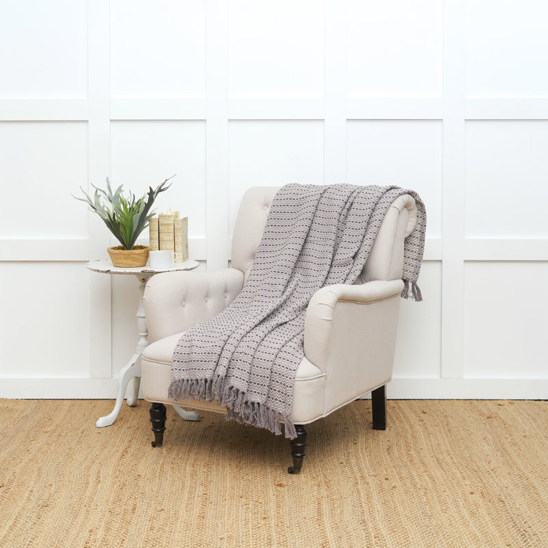 Mini Chevron Gray Throw