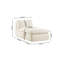 Fauteuil pivotant ergonomique, avec compression complète, velours côtelé blanc, profondeur de siège de 33,68 po, siège à compression douce et courbe de soutien, hauteur de 35,02 po, tendance avant