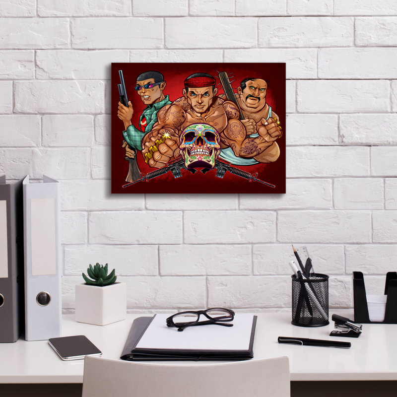 Logo Aalon Los Zetas Russ sur toile, H 12 po x l 16 po x P 0,75 po
