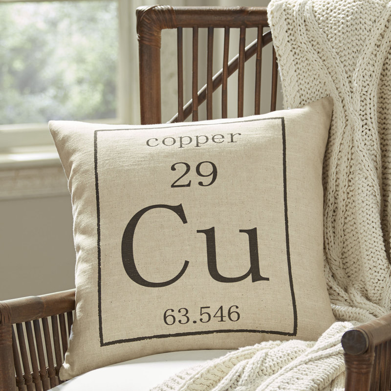  Copper Periodic Table Pillow Cover