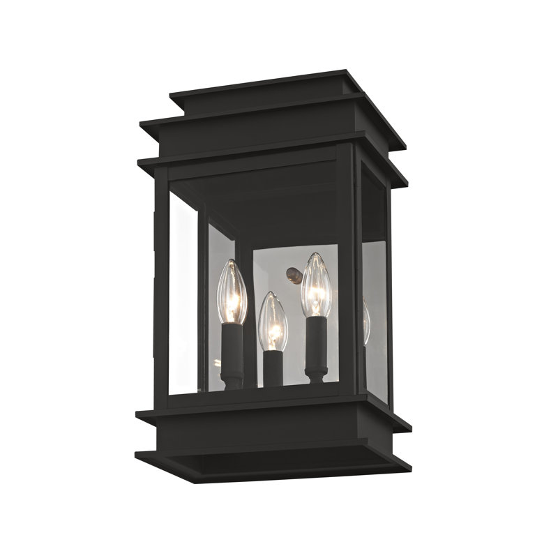 Cortana Wall Light, 14" H x 7.5" W x 5.75" D, Black