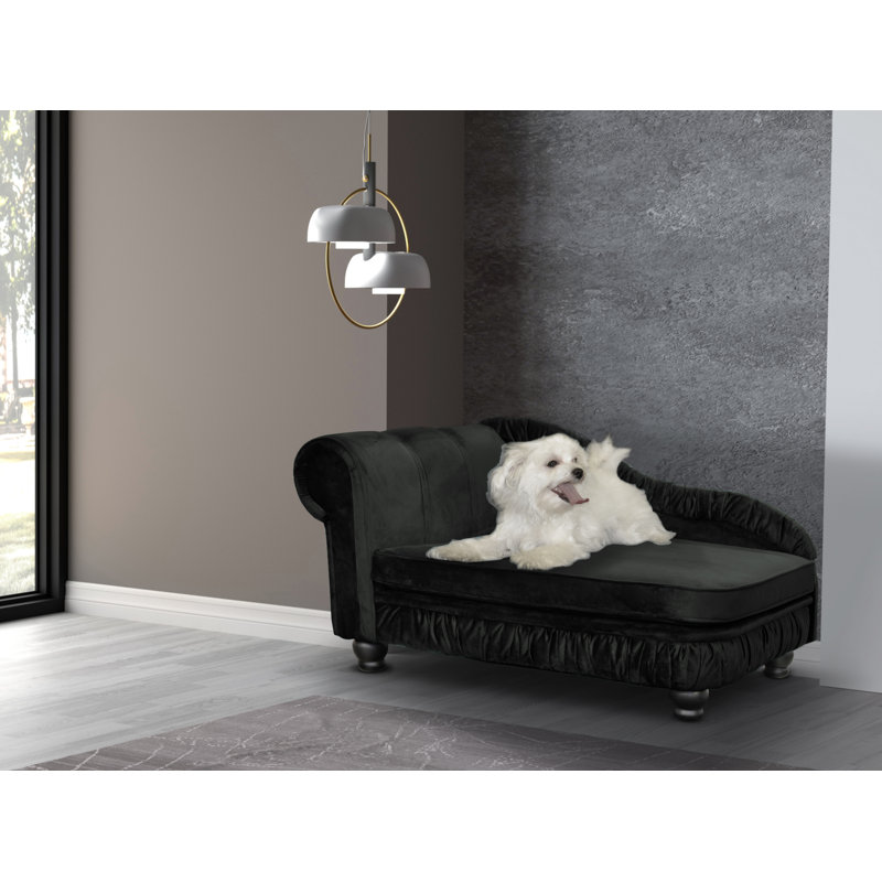 Alana Polyester Pet Bed, Matt black
