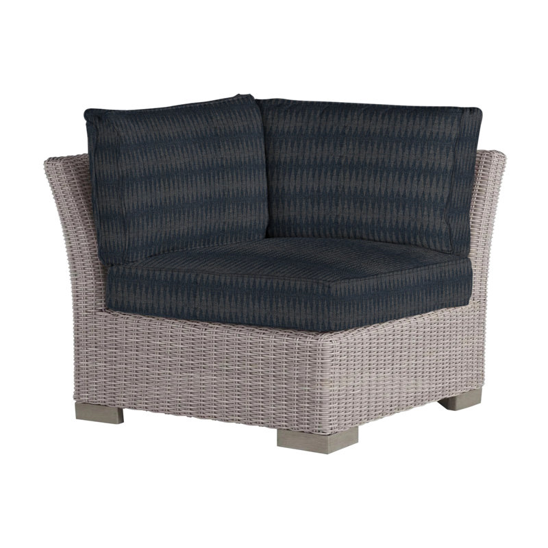 Club Woven Patio Lounge Chair with Cushions, Oyster, Dove Sunbrella® Linen, Welt