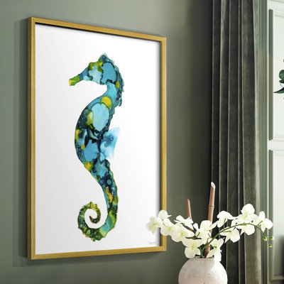 Seahorse Framed Print - Solid Wood