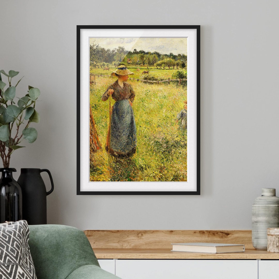 Poster Der Heuwusler von Camille Pissarro