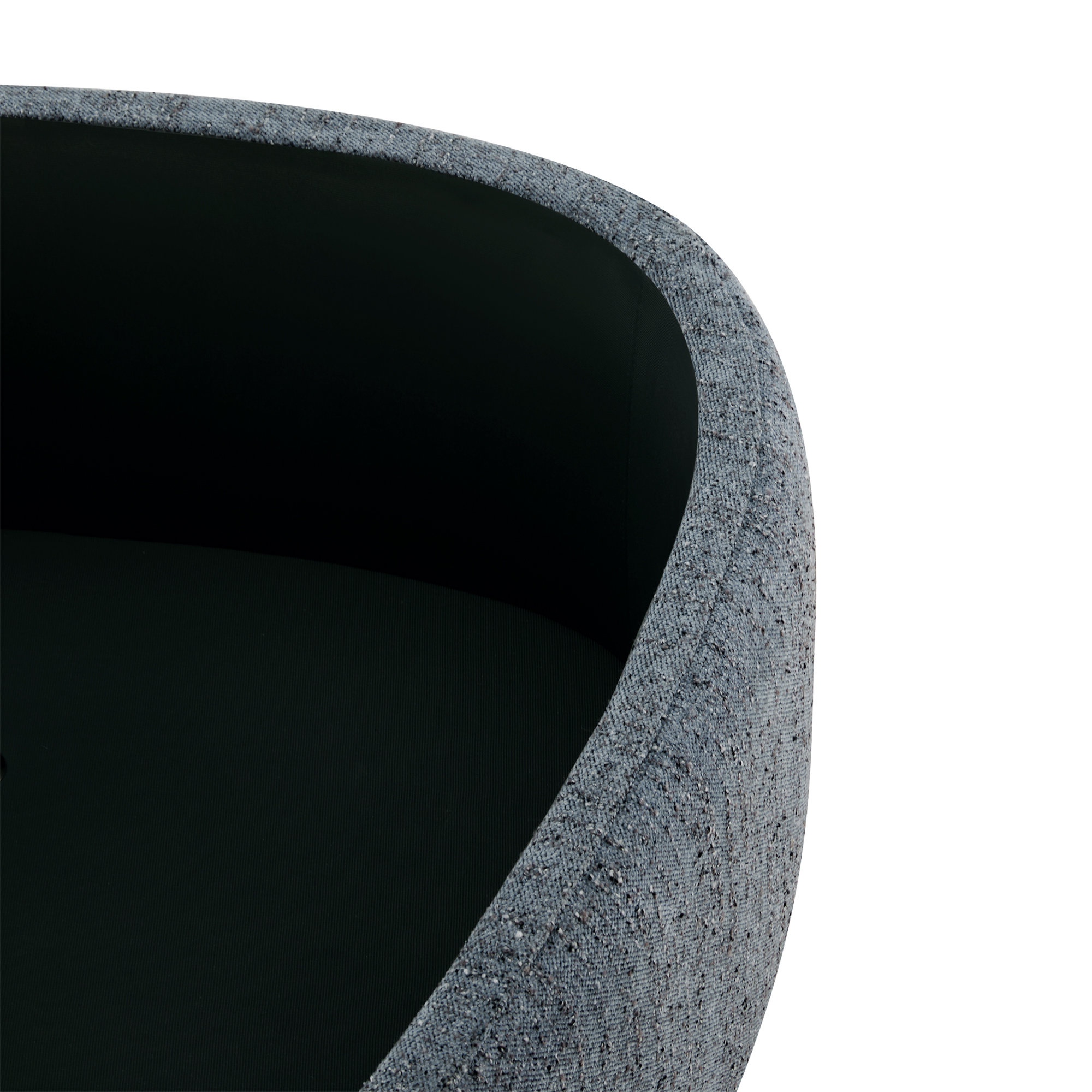Adna 26.5'' Triangular Upholstered Storage Ottoman, Mellow Steel Blue Chenille