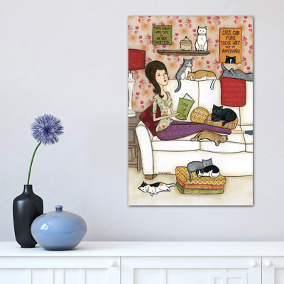 Crazy Cat Lady by Jamie Morath - Wrapped Canvas Print