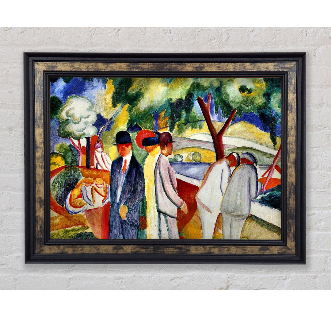 August Macke Large Bright Walk - Einzelner Bilderrahmen Kunstdrucke