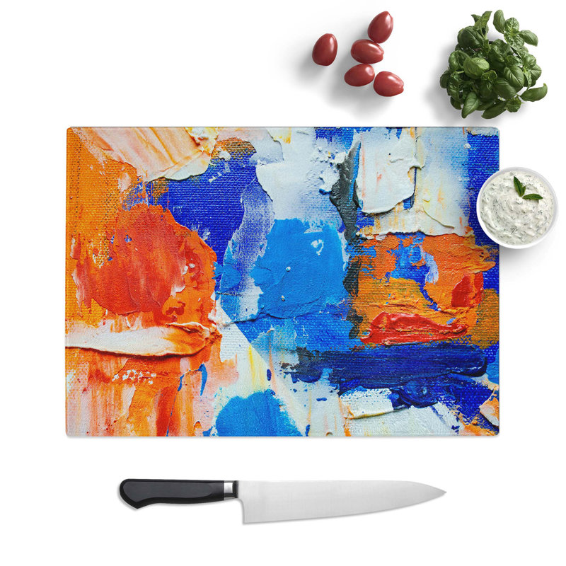Tempered Glass Art Painting Vol.269 Chopping Board, 28.5 cm W x 20 cm L