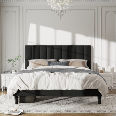 Lit plateforme tapissier Jerrine