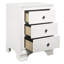 Table de chevet 3 pour la chambre à coucher, table de chevet 3 pièces blanche incluse-2110817199
