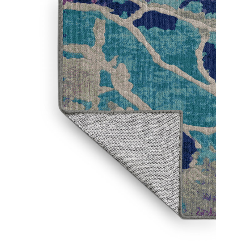 Machine Washable Gray Area Rug, Rectangle 7' x 10'