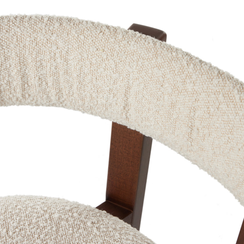 Vittoria Upholstered Bar Stool with Solid Wood Frame, Counter Stool (26.5” Seat Height)