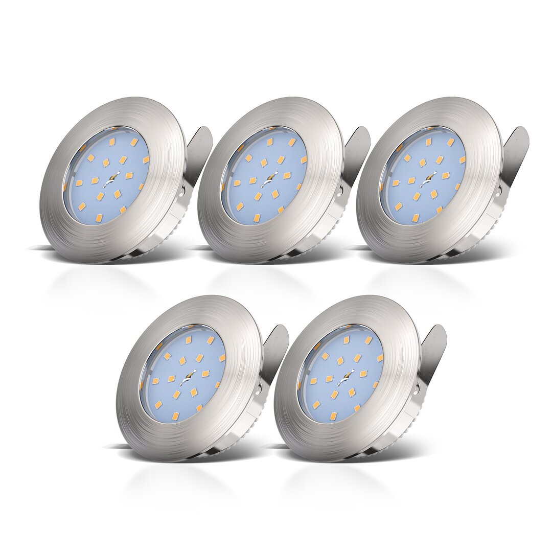 Spaldings LED Bad-Einbaustrahler Dimmbar 5,5W 470Lm 3.000K IP44 Einbauleuchten Ø7,5cm