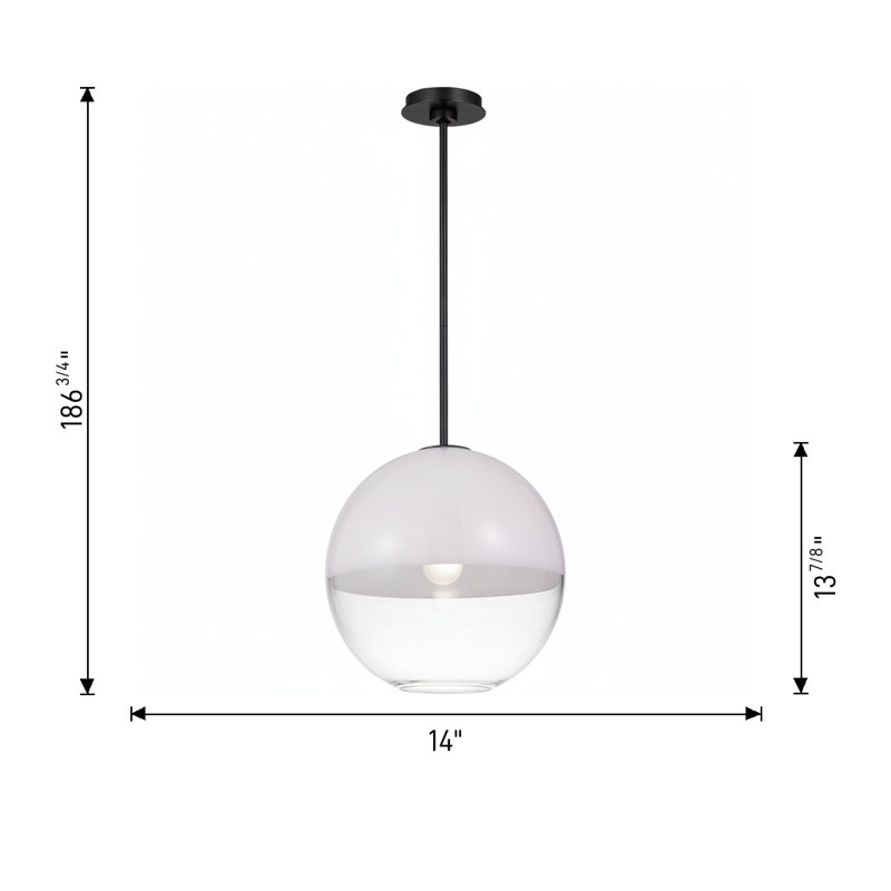 Sean Lavin Torian 1 Light Kitchen Pendant With Milk Clear Glass Mix Shade, Aged Iron