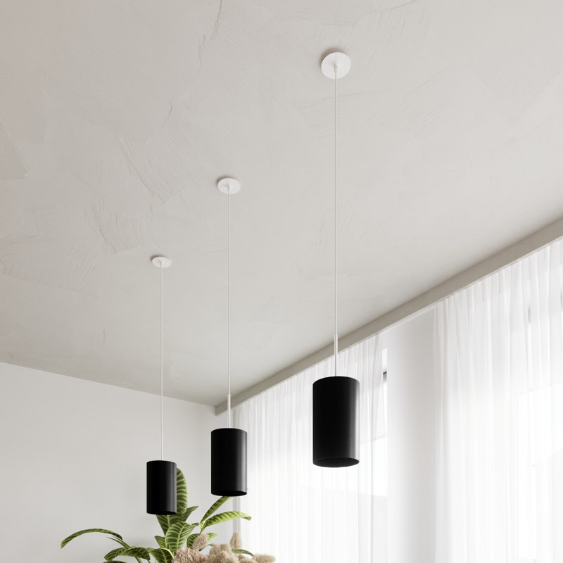 Daisy-Mai Semi Flush Mount, Black, 28cm H x 60cm W x 60cm D
