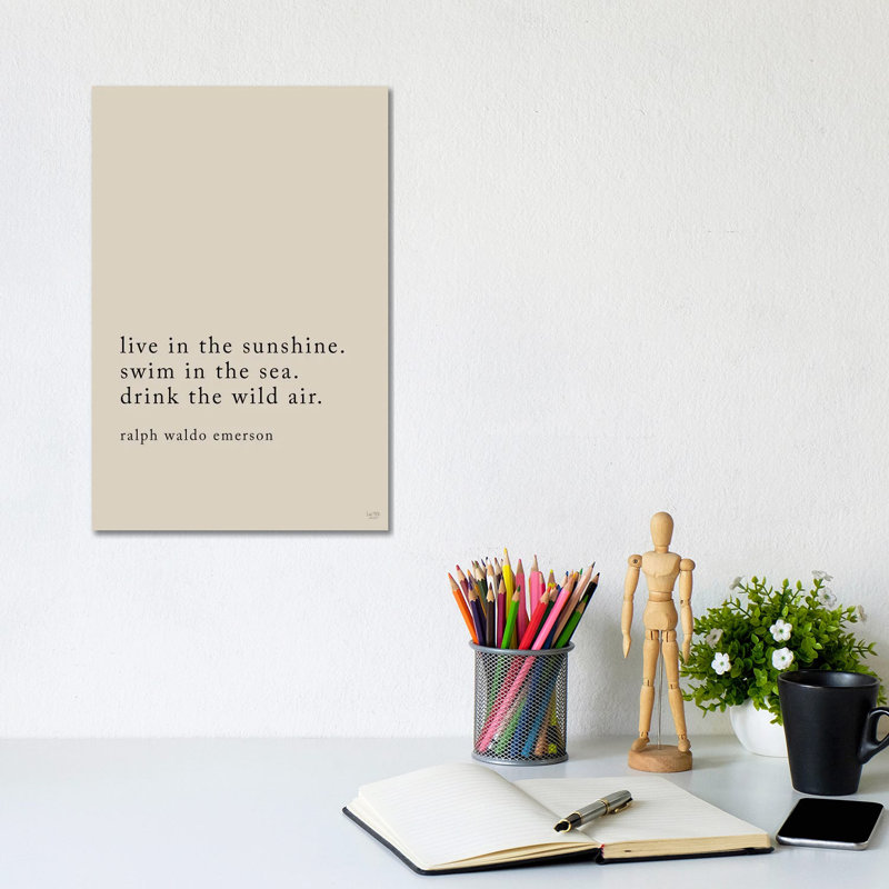 Live In The Sunshine by Lux + Me Designs - Wrapped Canvas Print, 20.32 cm H x 30.48 cm W
