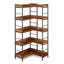 Bibliothèque de bureau en L 62 po à 5 niveaux avec design réversible Industrial