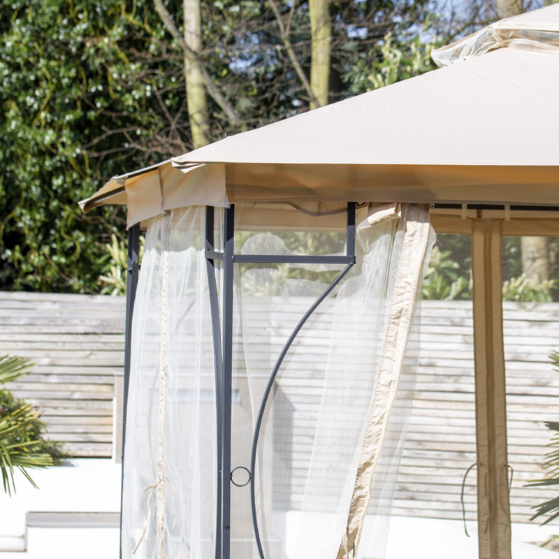 Alberica 3m x 3m Metal Patio Gazebo