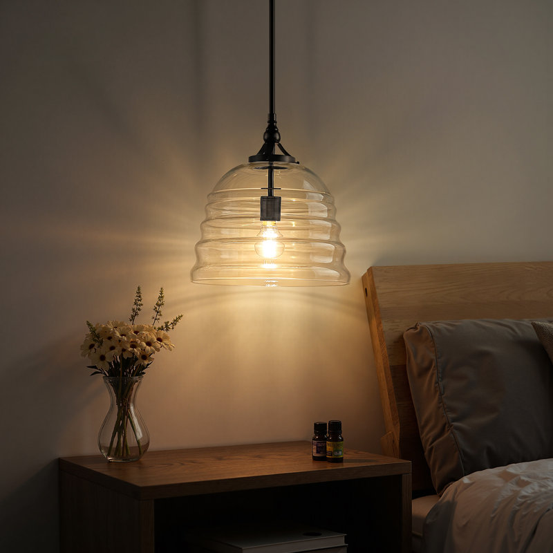 1 - Light Kitchen Island Pendant, Matte Black