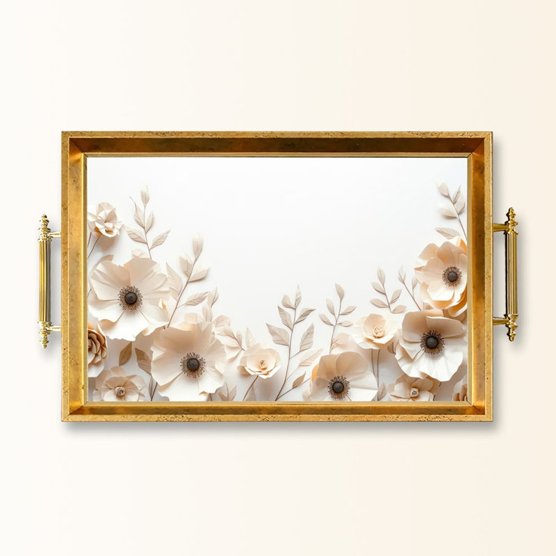 Elegant Glass Tray, 19.7 x 11.4 x 1.4 inches | 100% Durable Glass Construction | Easy to Clean with Damp Cloth | Ideal for Serving, Decorative Display, and Organizing | Stylish Addition to Home Décor