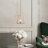 Labonte 1 - Light Mini Cage Pendant Light Seeded Globe Glass