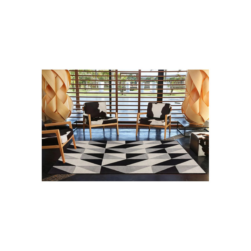 Tapis tissé pastel peint à rayures triangulaires, Tapis de couloir 2 pi 6 po x 6 pi 7 po