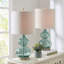 Ensemble de 2 lampes de table incurvées en verre, lampe de chevet décorative moderne-370406919