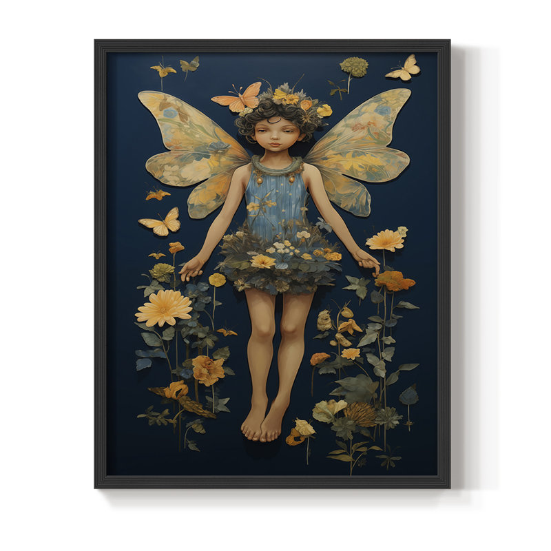 RELIGIOUS Series CDVI Framed Print - Solid Wood, 11" H x 9" W, Black