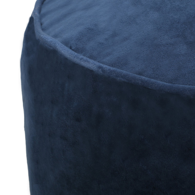 Pouf Shimon, bleu cobalt, Tissu, Bleu, Bleu