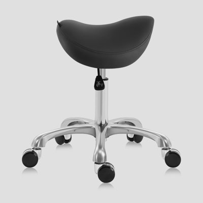 Ergonomic Saddle Stool Adjustable Pneumatic Swivel Rolling Saddle Seat Stool With Wheels For Medical Hygienic Spa Massage Salon Home And by Latitude Run