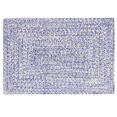 Tapis bleu tressé réversible Haynesville Farmhouse
