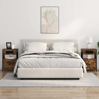Bedside Cabinet 2 Pcs 40 X 31 X 60 Cm Engineered Wood