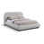 Tissu chenille gris / teint noir