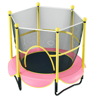 HALLOLURE Round Backyard Trampoline with Safety Enclosure