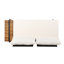 Ensemble de canapé modulaire d'extérieur 5 pièces avec coussins Theo, structure en bois d'acacia crème Theo