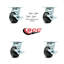 4 Inch Phenolic Caster Set with Roller Bearings and Brake/Swivel Lock SCC/SCC-30CS420-PHR-TLB-BSL-4