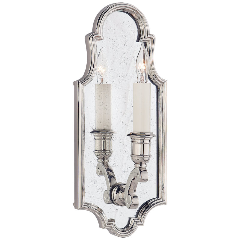 Chapman & Myers Sussex Small Framed Sconce, Polished Nickel