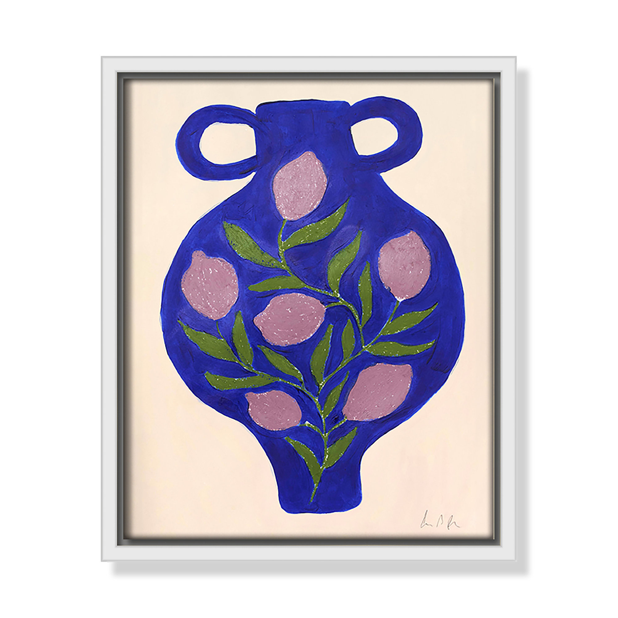 Vase No. 03 Print by Camilla Bergqvist, 11.5" H x 9.5" W, White