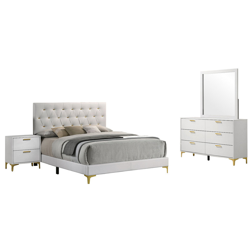 Ensemble de chambre avec grand lit 4 pièces James White