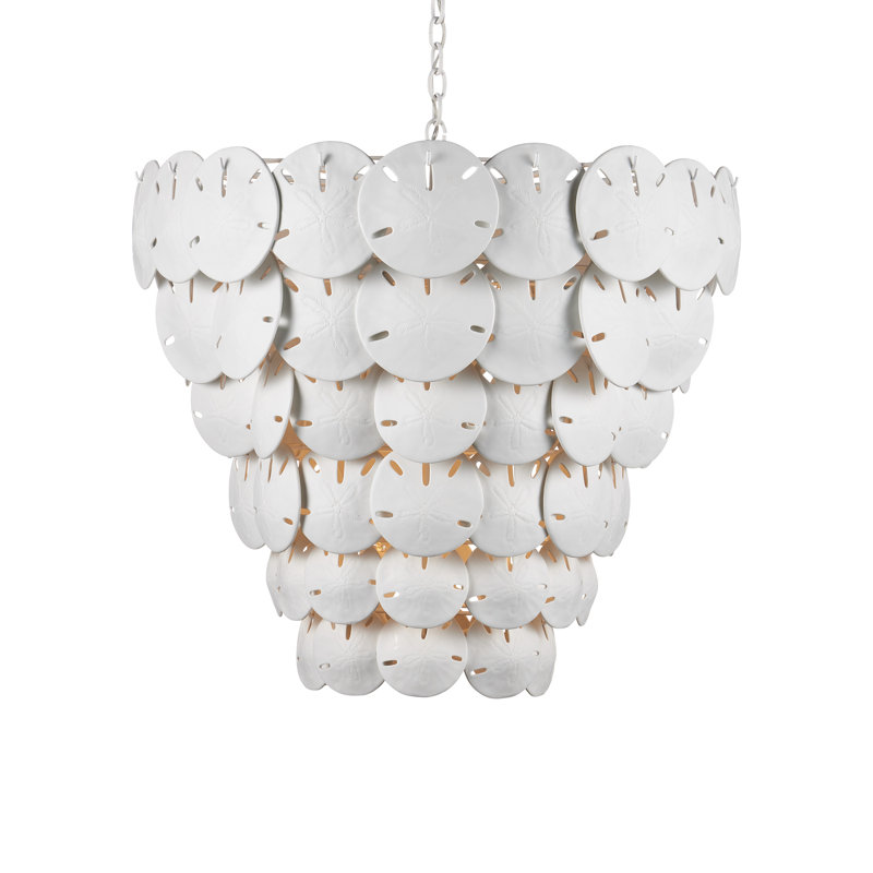 Tulum 8 - Light Wrought Iron Chandelier by Marjorie Skouras