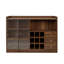 Buffet avec 2 portes coulissantes en verre rayé, armoire de rangement autoportante pour le vin, les livres ou les articles de bar, vitrine minimaliste moderne pour le salon, la cuisine ou le bureau
