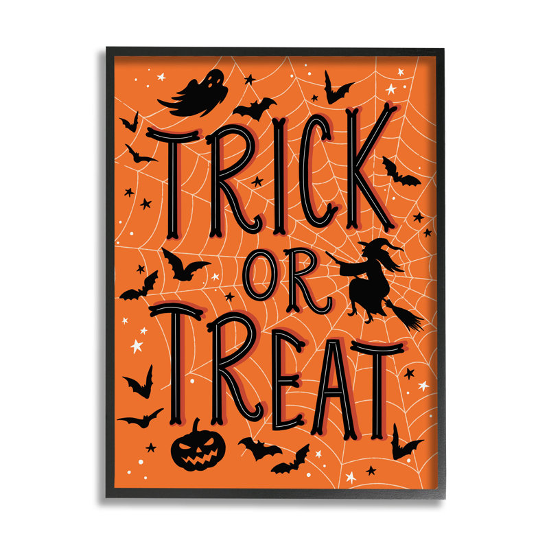 Toile d'araignée «Trick or traiter» par Nina Seven - impression sur toile, H 14 po x l 11 po x P 1,5 po