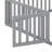 Full Size Wood Daybed Frame with Fence, Gray（No Slat）-528760442-491326514