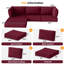 Ensemble de coussins de patio modulaire pour 3 sièges Wynee 9Pcs-397577415