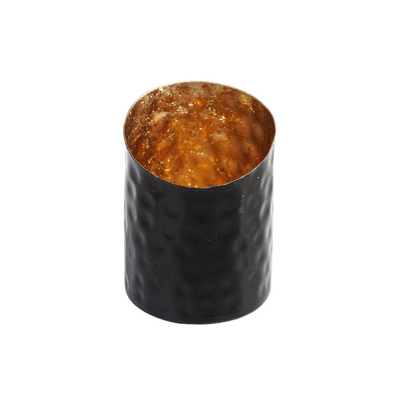 Votive en métal bougie, H 3,5 po x l 2,75 po x P 2,75 po