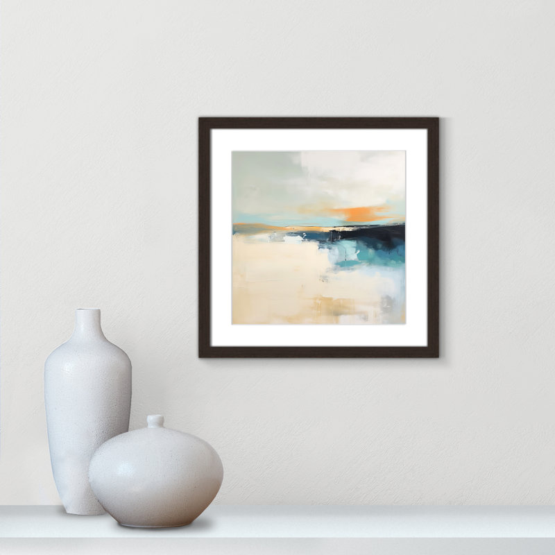 Impression «Seashore Abstraction II» par Irena Orlov, Open Grain Walnut, Imprimé mat, L 17 po x H 17 po