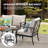 4 Pieces Patio Furniture Set w/loveseat,Coffe Table,Outdoor Conversation Metal Sofa with High Back and Thick Cushion,for Backyard,Garden-1070680980