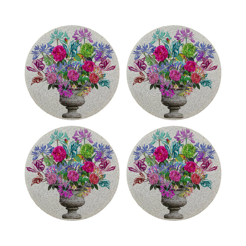 Glass Beads Round Beaded Placemats