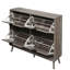 Range-chaussures 4 portes, armoire de rangement pour chaussures moderne autoportante, pour vestibule
